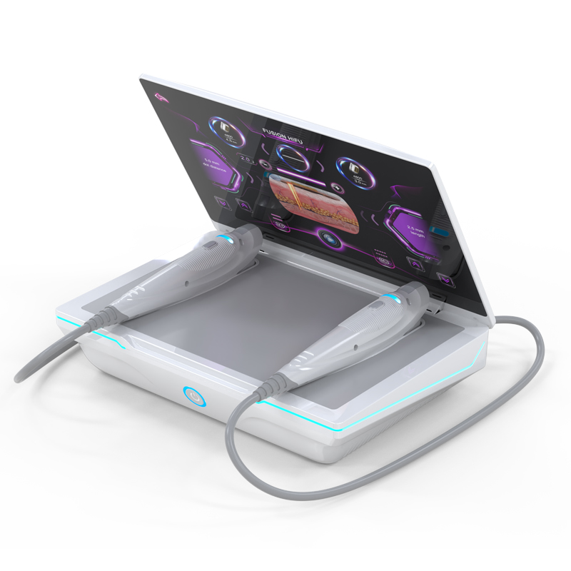 Dual Depth Single & Dual Row HIFU Machine Portable Collagen Regeneration Face Lifting Treatment Wrinkle Removal Antiaging Device
