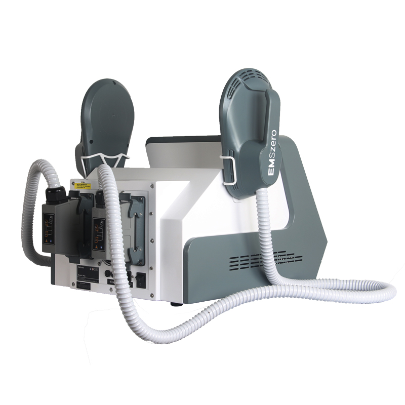 Portable 2 Handle EMS RF Stimulation Muscle Trainer Body Contouring Machine