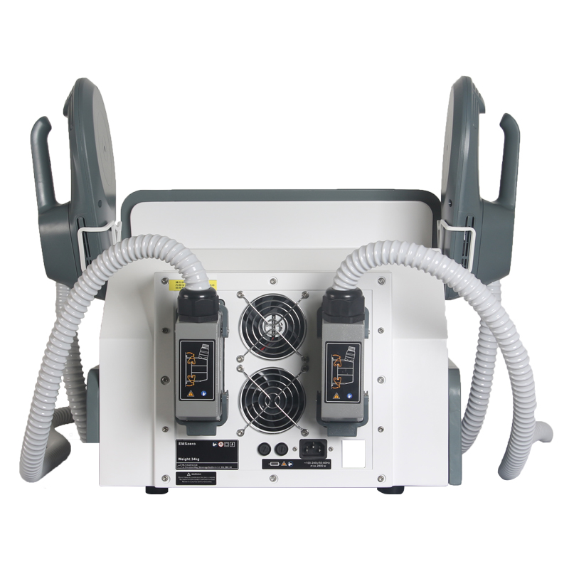 Portable 2 Handle EMS RF Stimulation Muscle Trainer Body Contouring Machine