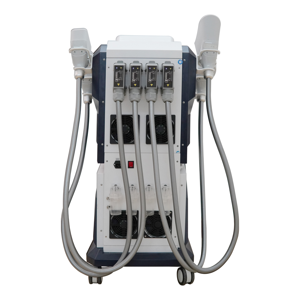 Non-invasive Body Contouring 4 Handle Vertical Diamond Ice Sculpture 360 Degree Cryolipolysis Machine