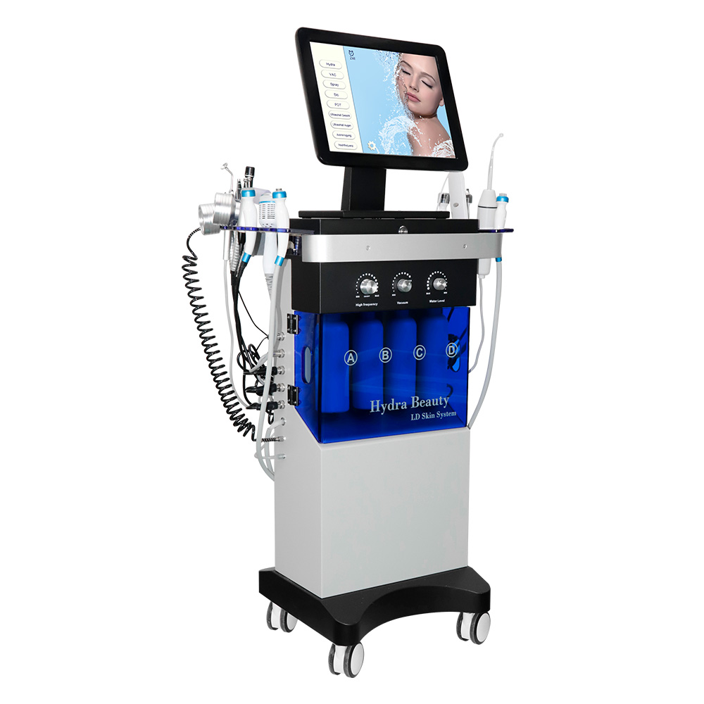 14 in 1 Multifunctional Hydra Facial Machine with Oxygen Jet & RF for Beauty Salons